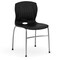 Officesource Slash Collection Armless Guest Stack Chair with Chrome Frame OSSN6019BK - alternate 5